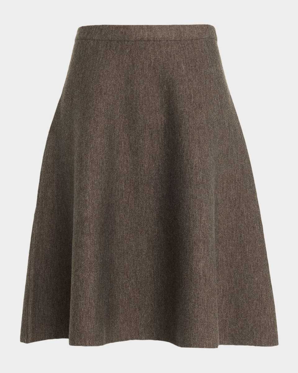 Arielle Melange Knit Circle Skirt